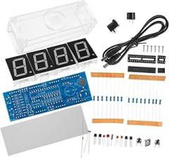 GLEAVI SCM LED Digital Clock Kit Light Control Assembled Microcomputer Components for DIY Projects Suitable for Electronics Enthusiasts and Home Decor