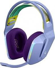 Logitech G733 Lightspeed Wireless Gaming Headset with Suspension Headband, LIGHTSYNC RGB, Blue VO!CE Mic Technology and PRO-G Audio Drivers, Lightweight, 29 Hour Battery Life, 20m Range - Lilac