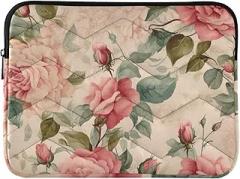 Laptop Cases Vintage Pink Roses Carrying Case Portable Electronic Device Cover, 15-15.6 Inch