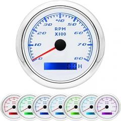85mm Auto TachoTrackier Metier 6000 RPM 8000 RPM Trackier Metier Waterproof Tacho Gauge Detector Seins0r Boat RPM Diesel TachoTrackier Metier 9-32V New 2026 High for Reliable Electronic Component