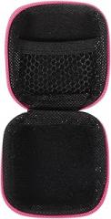 Portable Earbuds Carrying Case Eva Hard Shell Earphone Case Holder with Zipper Travel Electronic Organizer for Cable Storage Pink