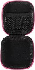 Portable Earbuds Carrying Case Eva Hard Shell Earphone Case Holder with Zipper Travel Electronic Organizer for Cable Storage Pink