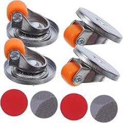4pcs Small Adhesive Caster Wheels Sticky Rollers for Furniture Appliances Electronics Nonmarking Material Easy Installation Space-Saving Design