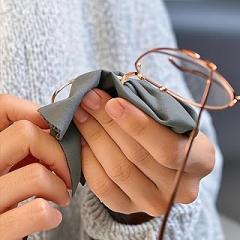 6pcs Microfiber Cleaning Cloth for Eyeglasses, 6 x 7 Inch Lens Cleaning Cloth, Grey Glasses Cleaning Cloth for Electronics Cell Phone Laptop Screen