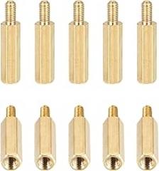 M3x15x6mm(DxHLxML) - Brass Hex Standoff -25Pack- Good for Electronic Machine - Male to Female Spacer Screw Nuts