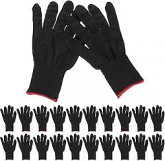 12 Pairs Xl Knitted Anti Static Polyester Work Gloves, 13-gauge Seamless Knit Protective Gloves for Electronic Assembly and Industrial Use