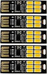 DAGIJIRD 5* Portable Keychain LED Light USB Lamp with Touch Dimming for Outdoor Camping, Warm Light 3200K