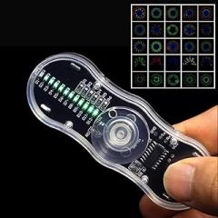 ISolderStore LED Rotating Gyroscope DIY Kit 2 Leaves Gyroscope SMD Soldering Project Soldering Practice Kit Electronics Kit for Students