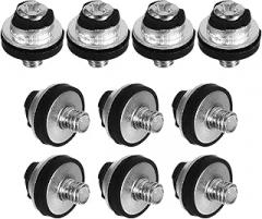 DOITOOL 10pcs Mini Hard Drive Screws M3 Φ8×8.7mm with Shock Absorption for Computer Repair Electronics and Gaming PC Cases