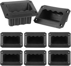 8pcs Black Plastic Speaker Handle Replacement Side Handles for Professional Audio Equipment, Sturdy Carry Straps for Stage and Amplifier Use