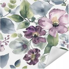 Watercolor Flowers and Leaves Camera Protective Wrap, Anti-scratch Lens Protector Wrapper, Magic Self-Adhesive Cloth for Cameras/DSLR/Laptop/Electronic Accessories, S