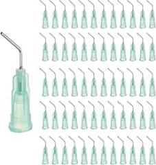 uxcell 60 Pcs Pre Bent Dispensing Needle Tips, 21 Gauge Stainless Steel 45 Degrees Bent Dispensing Tips 0.5