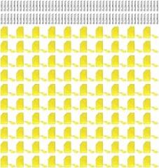 100 Sets Banana Plugs Copper Plated, Corrosions, Sturdy ABS, Easy Installation for Electronics, Automotive, Industrial Use (Yellow)