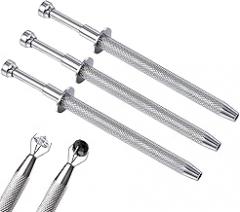 3 Pack Stainless Steel 4-Claw Pick up Tool for Small Parts Pickup, 4 Prongs Grabber for Tiny Objects in Home, Office - IC Chip, Electronic Components, Nails Clamping-Silver