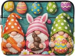 Laptop Sleeves Cute Easter Gnomes Carrots Protective Case with Zipper Portable Electronic Device Cover Medium
