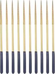 uxcell Diamond Needle Files, 4mm x 160mm Titanium Coated Round Type File Handles Hand Tool for Metal Wood Stone Marble 6pcs