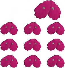 Pack - 20 (10 Pairs) Large TENS Unit Electrode Pads Reusable Self-Adhesive Replacement Massage Pads (Snap on - 3.5mm) - for TENS/EMS Electronic Pulse Massagers (Pink)