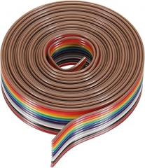 MECCANIXITY 1 Pcs 12 Pin Flat Rainbow Ribbon Cable 6.6 Ft 1.27mm Pitch Breadboard Jumper Wires for Electronic Projects