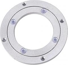 Rotating Cake Decorating Table Bearing, Rotating Plate Stand 4 Inch Aluminum Alloy Bearing Plate for TV Stand, Electronics Repair, Serving, Catering, Food Display Versatile (4