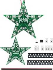 Soldering Practice Kit DIY Five Pointed Star Shaped Green LED Breathing Light SMD Electronics Projects Learn How to Solder(03XX02)