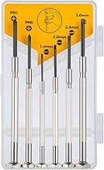 6PCS Mini Screwdriver Set, Small Professional Repair Tool Kit with 6 Different Size Flathead, Precision Screwdriver Sets for Jewelry, Watch, iPhone, Eyeglass Repair, Toys, Electronics