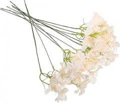 Milisten 10pcs Faux Flower Stems Milk Color Blossom Lifelike Faux Flower Picks for Vase Bouquet Decor Home Decoration DIY Floral Arrangement