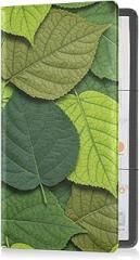 Car Registration and Insurance Holder Green Leaves Pattern Registration Insurance Card Holder PU Leather Glove Box Organizer Makes Your Documents In