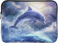 Jumping Dolphin Blue Laptop Sleeve Case Laptop 14 Inch Portable Electronic Device Cover