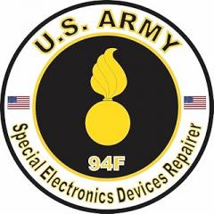 US Army MOS 94F Special Electronics Devices Repairer 3.8 Inch Decal