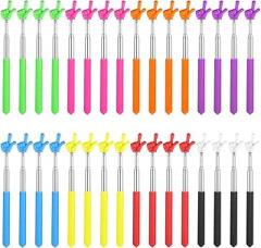 Giantree 32 Pack Finger Pointer Stick for Classroom, 8 Colors Extendable Pointer Finger Stick, Classroom Essentials for Teachers Teaching Presentations Highlight Key Information