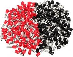 HEALLILY 200pcs Copper Connectors Insulated Electrical Wire Terminals for Secure Connections Homes Cars Boats and Electronics Black Red Tin-Plated Copper