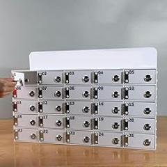 50-Door Wall-Mounted Cell Phone Locker - Secure Mobile Device Storage Cabinet for Classrooms, Offices, and Factories - Organize & Protect Electronics Efficiently