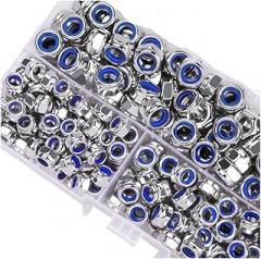 210/150pcs M3-M8 Anti-Slip hex Nuts, Full-Thread Anti-Lock, 8-Grade, Safety-Locking, for Industrial/Construction/Electronics/AUT(150pcsBag)