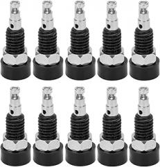 Banana Female Jack Socket Connector Adapter Panel Mini Binding Post Brass ABS Material Durable 2mm Jack Diameter for Electronic Instruments Industrial Equipment 10pcs (Black)