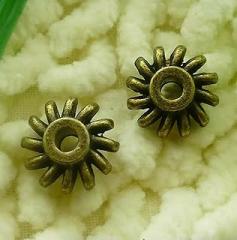 120 Pcs Bronze Plated Spacer Beads DIY Jewelry Making - 12X12MM Alloy Beads Crafting Personalization