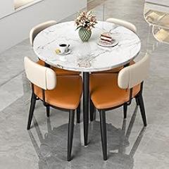 Office Reception Room Club Table, Meeting Table, Small Conference Table, Reception Table and Chair Combination, Mall, Corridor, Bedroom 1 Table and 4 Chair(Orange)