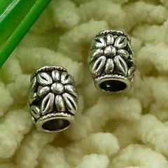 135 Pcs Tibetan Flower Spacer Beads 10X8MM DIY Jewelry Making - Hypoallergenic Alloy Beads Personalized Accessories