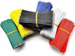 Geeyu ZHaonan-Copper Wire 100pcs Tin-Plated Breadboard Jumper Cable Wire, 10cm 24AWG 5 Colors Flexible Two Ends PVC Wire Electronic Replacement Parts (Color : Black)