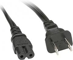 Sony Playstation 3 'Slim Edition' AC Power Cord - Black, 2 Prong, 1875W, Compatible with Laptops, Monitors, Printers, Audio Equipment