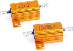 10 Watt 200 Ohm 5% Wirewound Resistor Electronic Aluminium Shell Resistor Gold (Pack of 2)