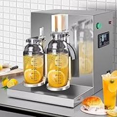 Automatic Milk Tea Shaker Machine 360° Electric Double Head Milk Tea Shaking Machine 350ml-700ml Drink Mixer for Bubble Tea Boba Tea Juice Coffee Milk Wine Cocktail