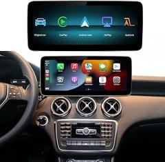 Wireless Carplay/Android Auto 12.3 Inch Multimedia Radio Linux Touchscreen for Mercedes Benz NTG 4.5 4.7 E-Class 2012-20154 AirPlay/Autolink/USB HD Resolution 1920 x 720
