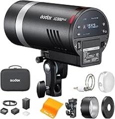 GODOX AD300 Pro II AD300Pro II Flash Strobe Light Monolight, 300Ws 0.01-1.5s Recycle time, Full Power 350 Flashes, 2.4G TTL HSS 1/8000s, One-tap Sync Links with X3/X3Pro, 12W Bi-Color Modeling Lamp