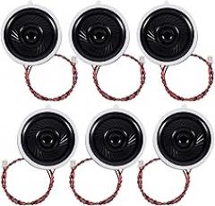 6Pcs 36mm Round Speaker 2.5W 8 Ohm Loud Micro Speaker Replacement for Electronics & DIY Projects
