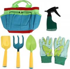 Milisten 1Set Mini Gardening Tools for Flower Shovels Rake Watering Can Gloves Gardening Kit for Potted Plants Soil Loosening and More Boys