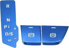 Gear Shift Electronic Handbrake Panel Button Switch Cover for Q5 2018-2021 Center Console Interior Trim Styling Button Cap Decor Blue 1 Set