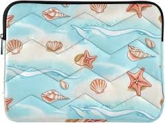 Laptop Cases Beach Scene Starfish Protective Case with Zipper Portable Electronic Device Cover, 15-15.6 Inch