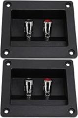 GOTOTOP 2PCS Speaker Box Terminal Subwoofer Box Spring Loaded Jacks Durable Speaker Plates for Car RV Boat