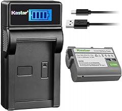 Kastar 1 Pack Battery and LCD USB Charger Compatible with Nikon EN-EL15 Nikon EN-EL15a Nikon EN-EL15e Battery, Nikon MH-25 Nikon MH-25A Charger, Nikon D7200 Nikon D7500 Nikon Z6 Nikon Z7 Nikon Z7Q3