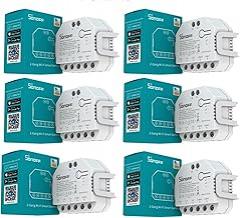 Electronic Accessories Mini WiFi Smart Switch DUALR3/R3 Lite 2 Gang Dual Relay Module Power Metering Smart Home Via Replacement Parts (Color : Dualr3 6 Pcs)